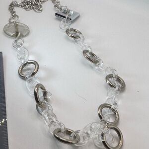 Silver Gray Classic Chain Necklace